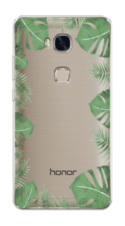 Чехол Awog на Honor 5X "Листья папоротника рамка"