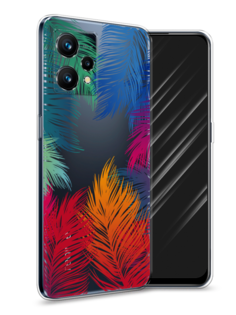 Чехол Awog на Realme 9 "Рамка из перьев"