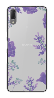 Чехол Awog на Sony Xperia L3 "Сиреневая цветочная рамка"