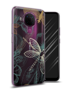 Чехол Awog на Nokia 5.4 / Нокиа 5.4 "Тени стрекоз"