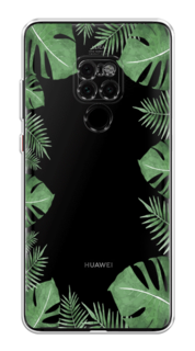 Чехол Awog на Huawei Mate 20 "Листья папоротника рамка"