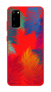 Чехол Awog на Samsung Galaxy S20 "Рамка из перьев"