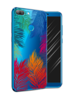 Чехол Awog на Honor 9 Lite "Рамка из перьев"