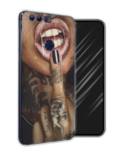 Чехол Awog на Honor 8 "Девушка с татуировками"