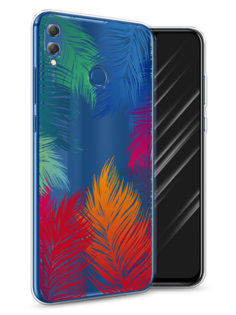Чехол Awog на Honor 8X "Рамка из перьев"