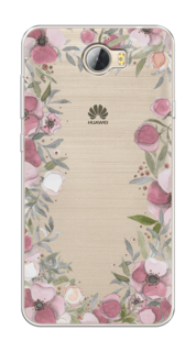 Чехол Awog на Huawei Y5 II "Розовая цветочная рамка"