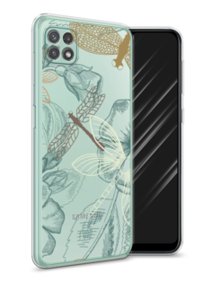 Чехол Awog на Samsung Galaxy A22s 5G / Самсунг A22s 5G "Тени стрекоз"