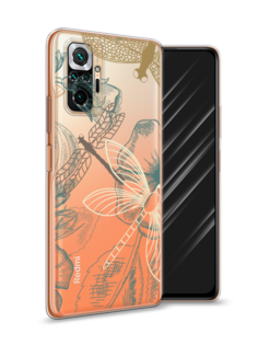 Чехол Awog на Xiaomi Redmi Note 10 Pro "Тени стрекоз"