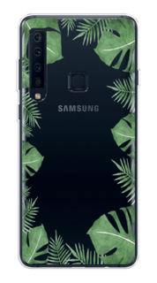 Чехол Awog на Samsung Galaxy A9 2018 "Листья папоротника рамка"