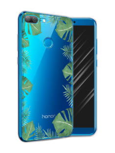 Чехол Awog на Honor 9 Lite "Листья папоротника рамка"