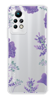 Чехол Awog на Infinix Note 11 Pro "Сиреневая цветочная рамка"