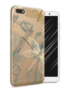 Чехол Awog на Honor 7A "Тени стрекоз"