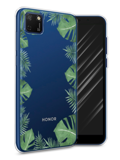 Чехол Awog на Honor 9S "Листья папоротника рамка"