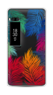 Чехол Awog на Meizu Pro 7 Plus "Рамка из перьев"