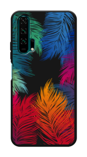 Чехол Awog на Honor 20 Pro "Рамка из перьев"