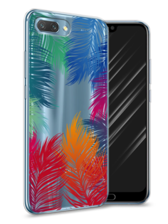 Чехол Awog на Honor 10 "Рамка из перьев"