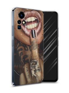 Чехол Awog на Infinix Zero X Pro "Девушка с татуировками"