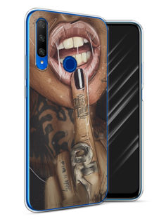 Чехол Awog на Honor 9X Premium "Девушка с татуировками"