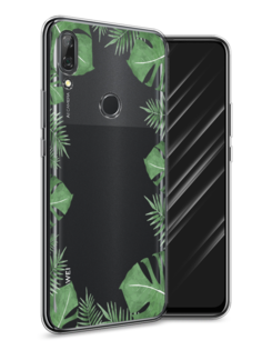 Чехол Awog на Huawei P Smart Z "Листья папоротника рамка"