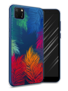 Чехол Awog на Honor 9S "Рамка из перьев"