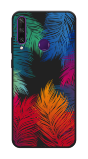 Чехол Awog на Huawei Y6p "Рамка из перьев"