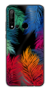 Чехол Awog на Huawei P20 lite 2019 "Рамка из перьев"