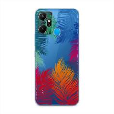 Чехол Awog "Рамка из перьев" на Infinix Smart 6 Plus / Инфиникс Смарт 6 Плюс