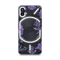 Силиконовый чехол Awog "Сиреневая цветочная рамка" для Nothing Phone 1