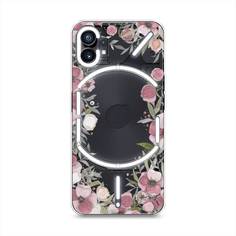 Силиконовый чехол Awog "Розовая цветочная рамка" для Nothing Phone 1