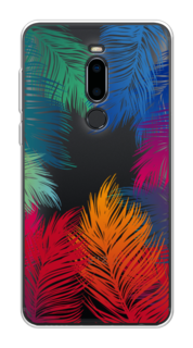 Чехол Awog на Meizu M8 "Рамка из перьев"