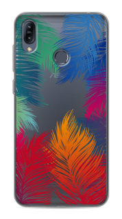 Чехол Awog на Asus Zenfone Max M2 ZB633KL "Рамка из перьев"