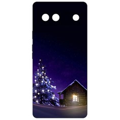 Чехол-накладка Зимний домик для Google Pixel 6A Krutoff