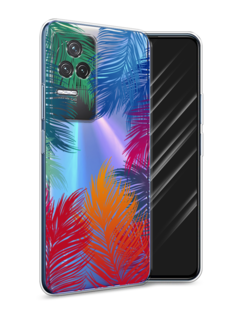 Чехол Awog на Xiaomi Redmi K50 "Рамка из перьев"