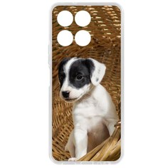 Чехол-накладка Krutoff Clear Case Щенок в корзине для Honor X6a