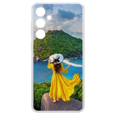 Чехол-накладка Krutoff Clear Case Платье летнее женское для Samsung Galaxy S23 FE
