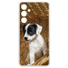 Чехол-накладка Krutoff Clear Case Щенок в корзине для Samsung Galaxy S23 FE