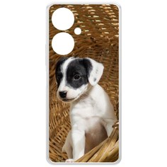 Чехол-накладка Krutoff Clear Case Щенок в корзине для Vivo Y27 4G