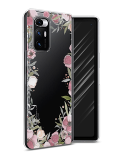 Чехол Awog на Xiaomi Mi Mix Fold "Розовая цветочная рамка"