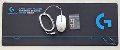 Комплект: Мышь Logitech G102 White + Коврик + Противоскользящие коньки