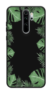 Чехол Awog на Xiaomi Redmi Note 8 Pro "Листья папоротника рамка"
