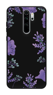 Чехол Awog на Xiaomi Redmi Note 8 Pro "Сиреневая цветочная рамка"