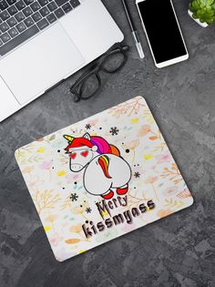 Коврик для мыши NoBrand Единорог Merry Kissmyass