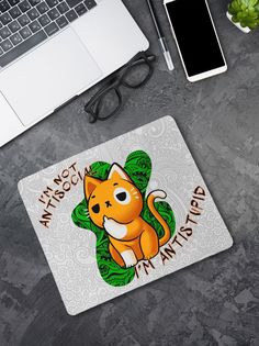Коврик для мыши NoBrand Кот Антитупой