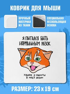 Коврик для мыши NoBrand (коврик_ПыталсяБытьНормальным)