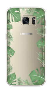 Чехол Awog на Samsung Galaxy S7 "Листья папоротника рамка"