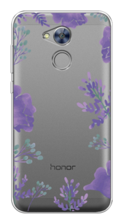 Чехол Awog на Honor 6A "Сиреневая цветочная рамка"