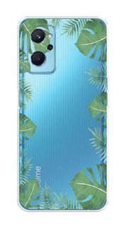 Чехол Awog на Oppo A96 4G "Листья папоротника рамка"