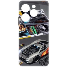 Чехол-накладка Krutoff Soft Case Постер для INFINIX Hot 40 черный