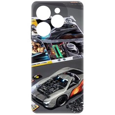 Чехол-накладка Krutoff Soft Case Постер для INFINIX Hot 40i черный