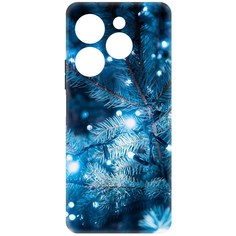 Чехол-накладка Krutoff Soft Case Гирлянда для INFINIX Hot 40 черный
